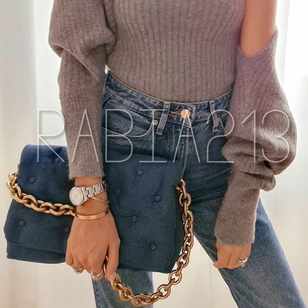LAST 1!🔥ZARA QUILTED DENIM CHAIN STRAP CROSSBODY - Picture 3 of 16